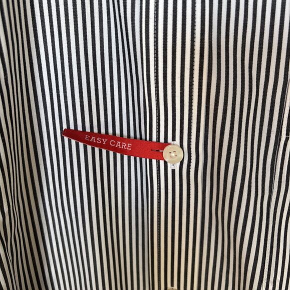 Cutter And Buck Button Down Shirt Men’s XL STRIPED BLACK/White Y2K NEW - Picture 4 of 5